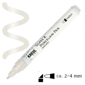 Égethető porcelánfilc 2-4mm,metál fehér 18418