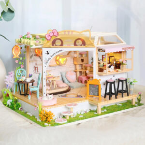miniatűr házikó - Cica kávézóterasz