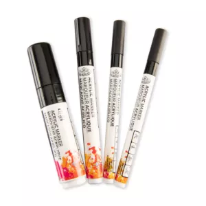 Akrilfilctoll készlet, 4 db különböző vastagságú filc - FEKETE