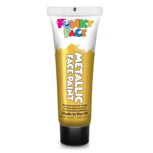 Metál arcfesték tubusban, 12ml arany