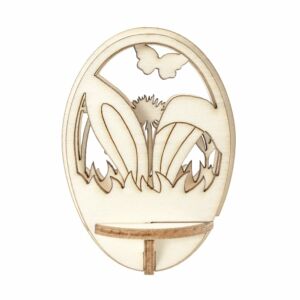 fa dekor átlátszó műanyag tojásban