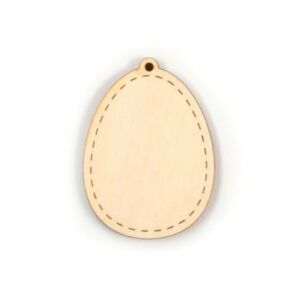 Fafigura, TOJÁS öltés mintával 6,3cm