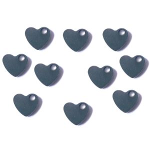 Nemesacél szívecske medál 6mm, 10db/cs