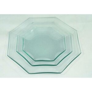 nyolcszögletű üvegtál