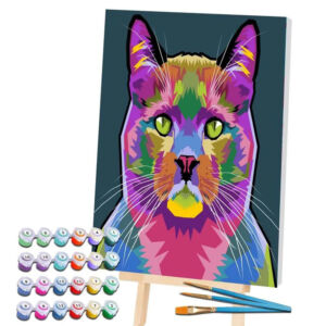 Számozott kifestő 40x30 cm, Macska