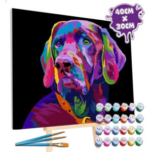 Számozott kifestő 30x40 cm, Kutya