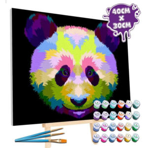 Számozott kifestő 30x40 cm, Panda