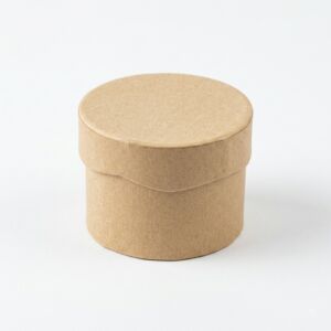 Hullámos peremű kartonpapír doboz, kerek  8x6 cm