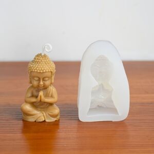 Imádkozó Buddha szilikon öntőforma 7,5x4,7cm