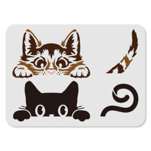 Stencil 21x29,7cm, cica mintás