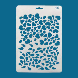 Stencil 17,4x25,3cm, sziv mintás