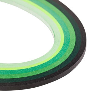 quilling papirok 3mm, 39cm zöld árnyalatok