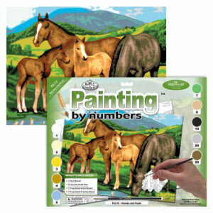 Számozott kifestő - Lovak