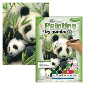 Számozott kifestő, 222,3*298,5mm - Panda Baby