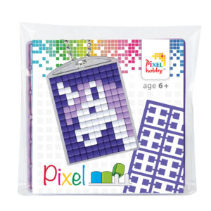 Pixel kulcstartó szett - LILA UNIKORNIS