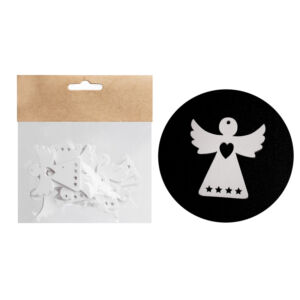 Fa angyalka figuracsomag 12db/cs FEHÉR