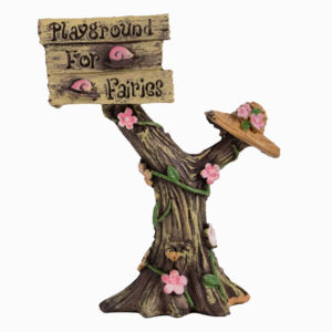 Tündérkert: 'Játszótér tündéreknek' feliratú tábla 10,7cm