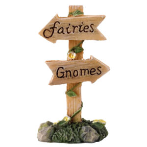 Tündérkert: 'Tündérek és Gnómok' feliratú tábla 9cm