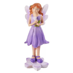 Virágtündér LILA ruhás, 13 cm
