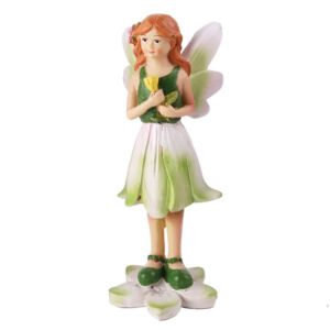 Virágtündér ZÖLD ruhás, 13 cm