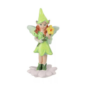 Kicsi virágtündér ZÖLD ruhás 8,5 cm
