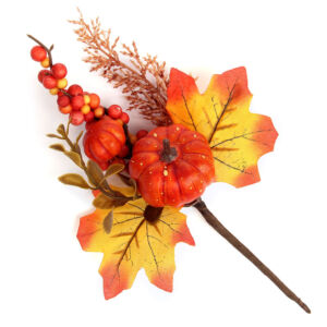 Őszi falevelek tökkel és bogyóval, betűző 24cm