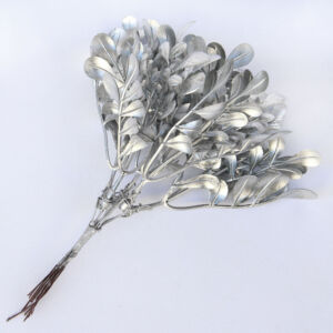 Buxus levelek betűző 6db, 17cm EZÜST