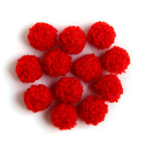 Pompon bolyhos 15mm, 12db/cs PIROS