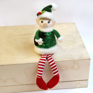 Textil ülő karácsonyi manó