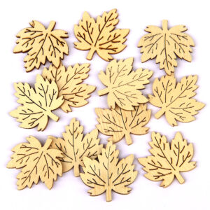 lézervágott fafigura levelek