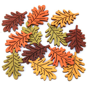 lézervágott fafigura levelek