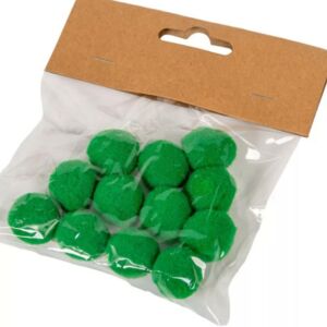 Pompon 2cm, 12db/cs ZÖLD
