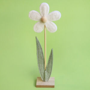 Filcvirág talpas, fehér 28cm