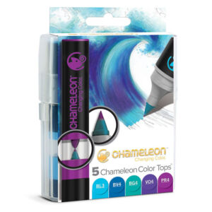 Chameleon Color Tops színkeverő kupak, 5 db – hideg árnyalatok