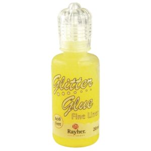 Csillámos ragasztó irizáló, citromsárga