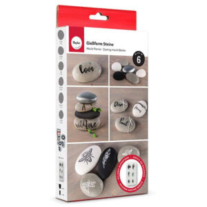 Kavics szilikon öntőforma 6db