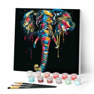 Figured'Art Számozott kifestő 20x20cm, Pop Art elefánt