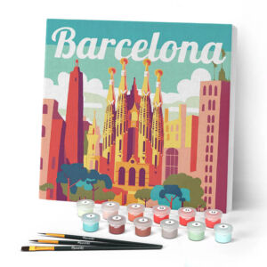 Figured'Art Számozott kifestő 20x20cm, Barcelona