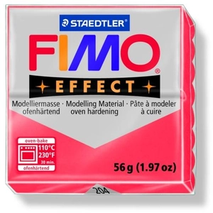 FIMO Effect süthető gyurma, átlátszó - Piros