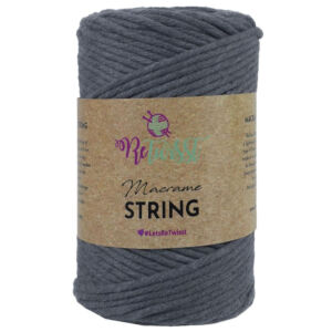Makraméfonal 3mm szürke