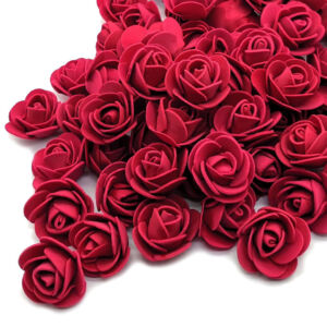 Habrózsa fej 3cm, 20db/cs BORDÓ