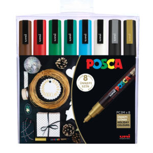 UNI POSCA PC-3M &quot;HOLIDAY&quot; 8 db-os készlet 