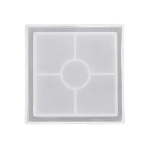 JESMONITE SZILIKON ÖNTŐFORMA AKRIL- ÉS MŰGYANTÁHOZ - NÉGYZET, PEREMES ALÁTÉT, 10*1,5CM