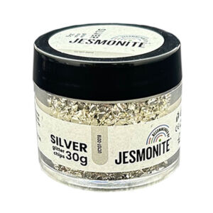 JESMONITE GLITTER CHIPS ÜVEGGRANULÁTUM, 30 G - EZÜST