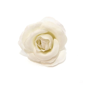 Rózsafej textilből, 4cm fehér