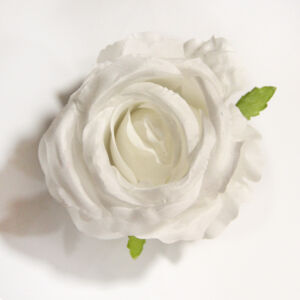 Rózsafej textilből 6x8 cm hófehér