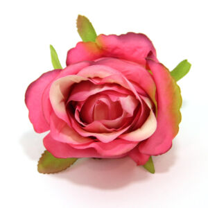 Rózsafejek, textilből 6x8 cm sötétrózsaszín