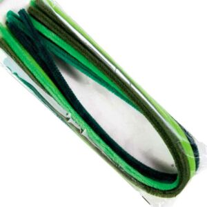 Zsenília 8mm/50cm, 10db ZÖLD ÁRNYALATOK