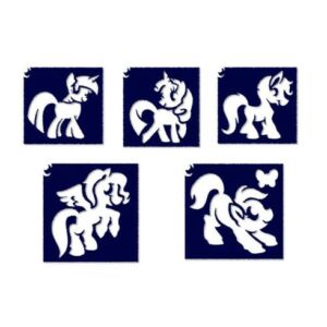 csillámtetoválás sablon pónik