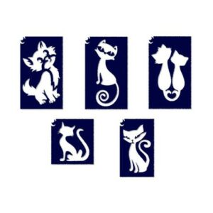 csillámtetoválás sablon macskák